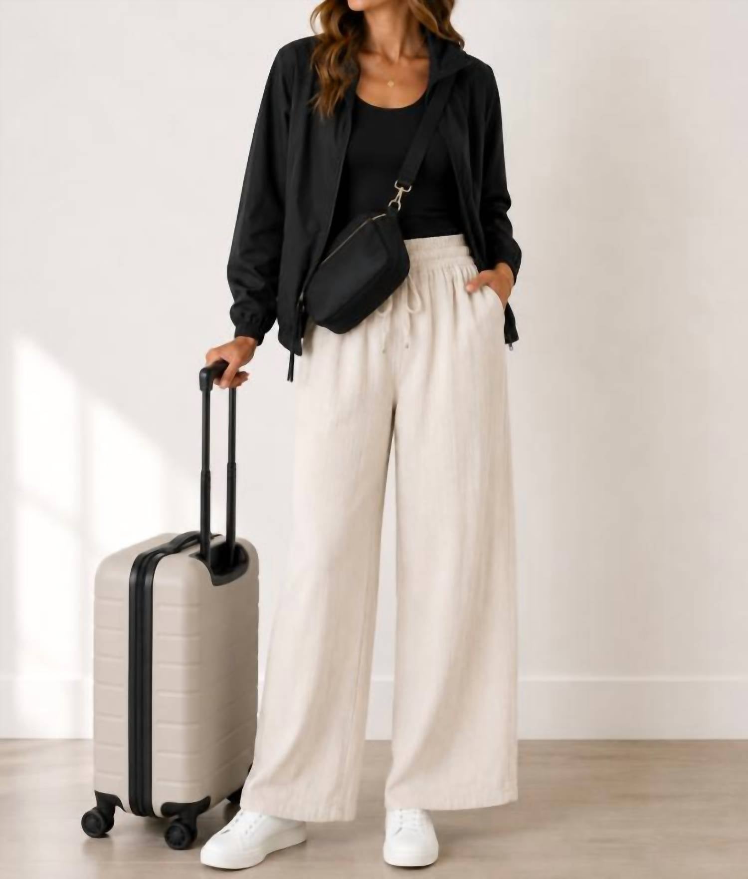 Elan - Smocked Waist Pant