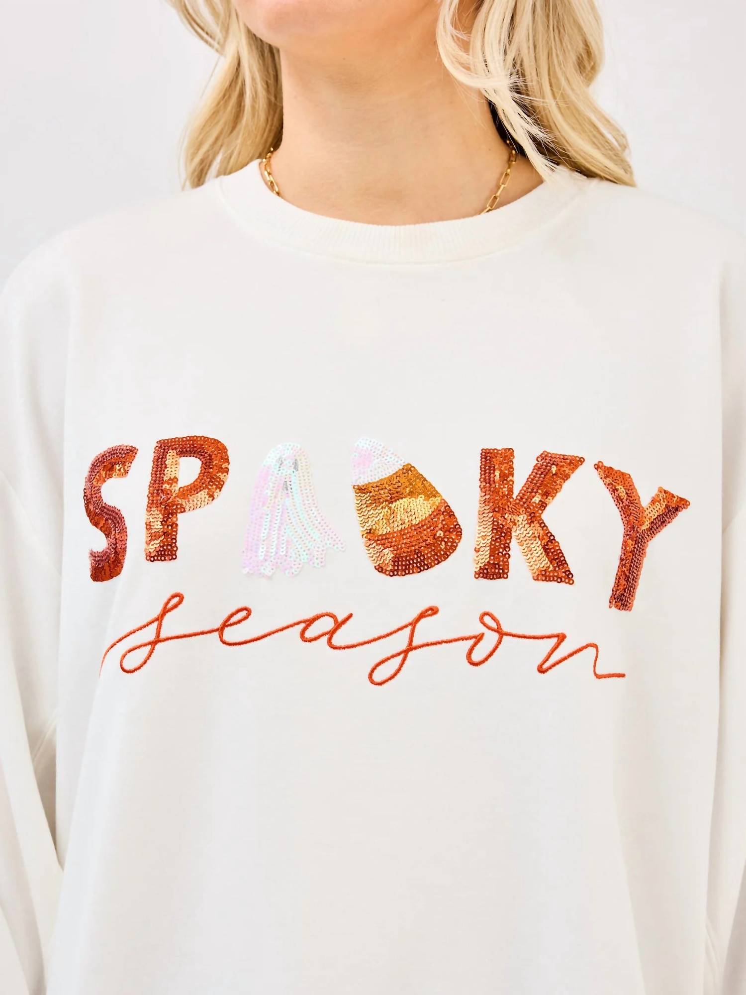 Mary Square - Spooky Season Sequin Pullover