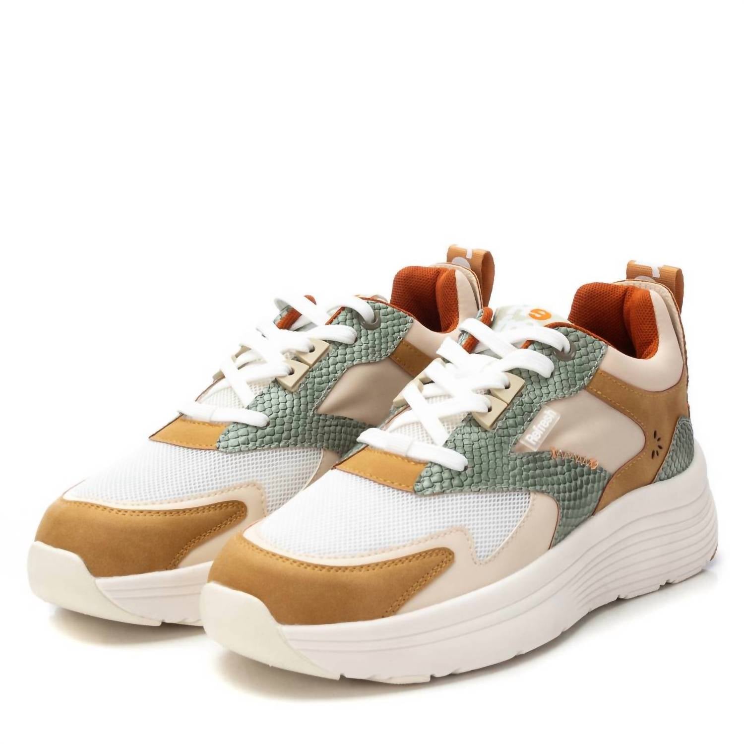 REFRESH Women's Casual Trainers Sneaker in beige - women's shoe - view 4