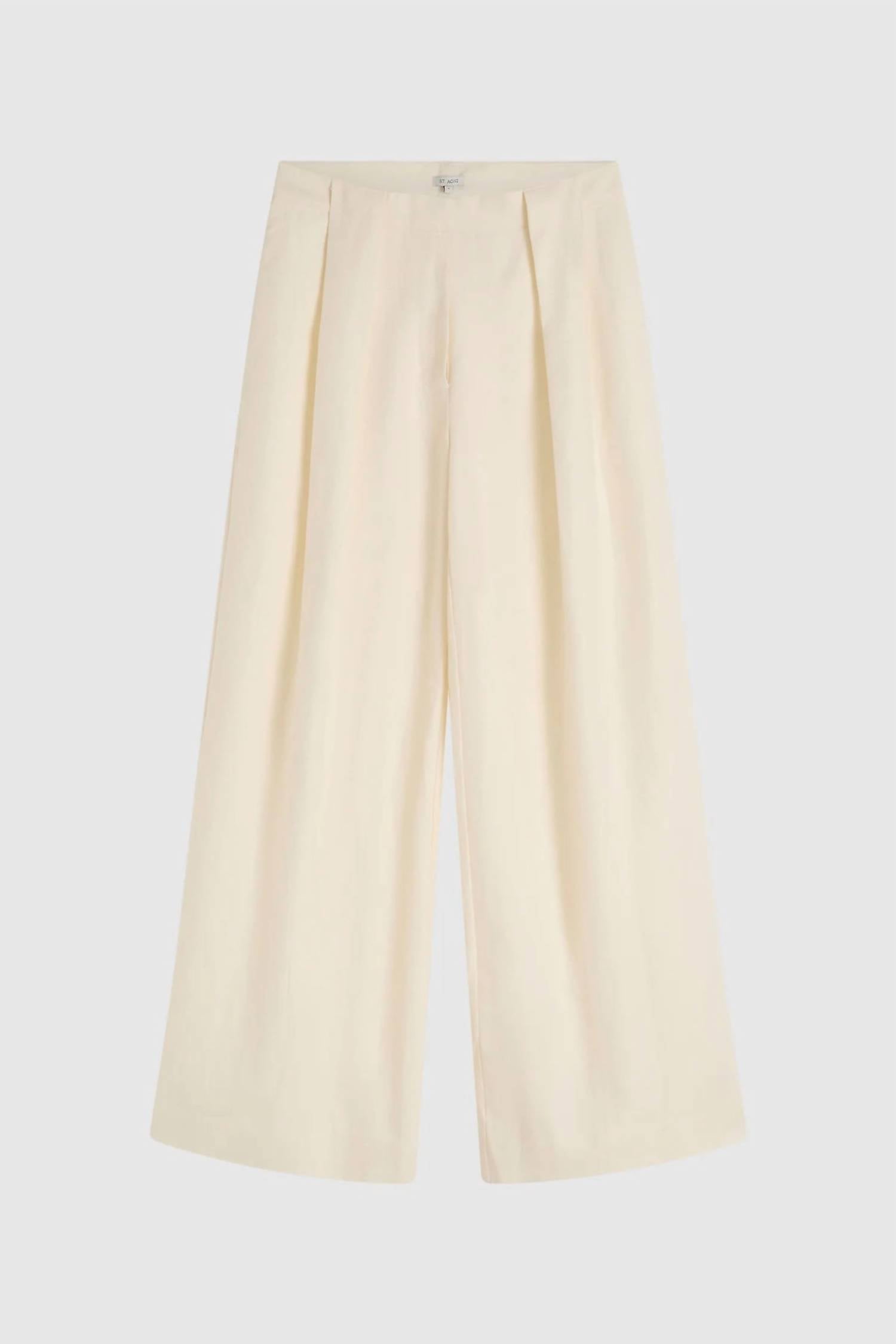 St. Agni PLEAT LOOP PANTS in ivory - women's pants - view 5