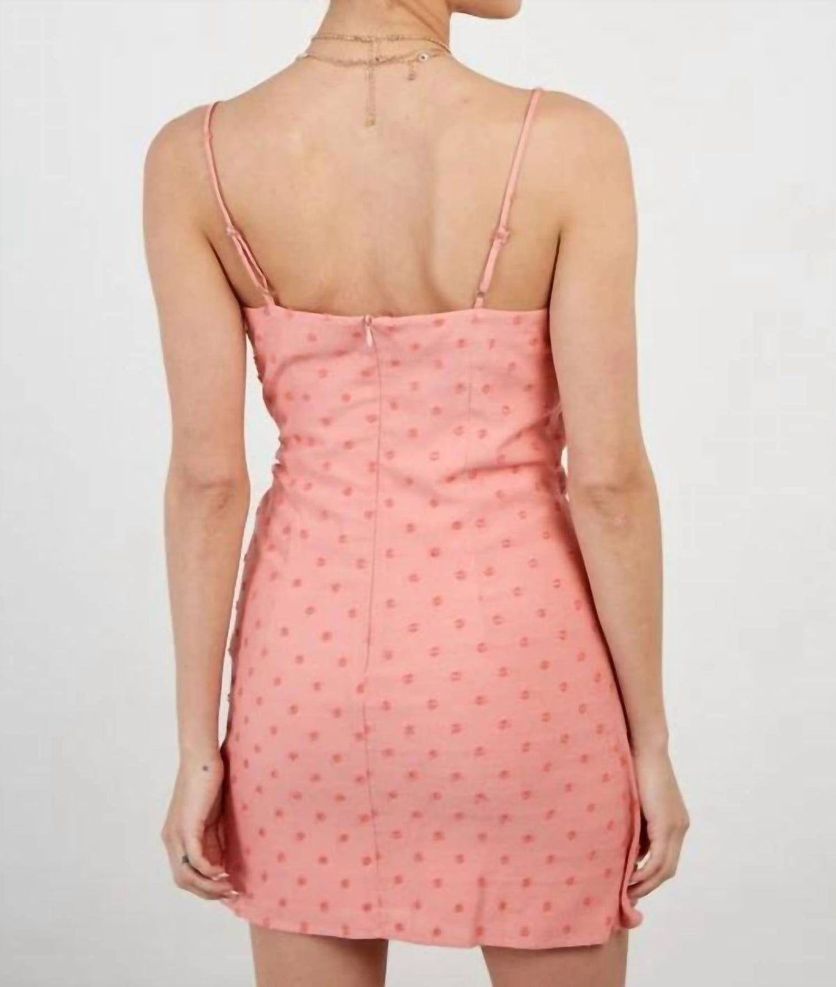 Blue Blush - Swiss Dot Wrapped Mini Dress