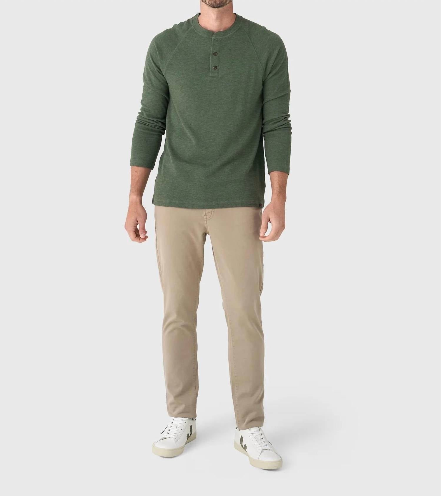 Faherty - Long-sleeve Cloud Henley Tee