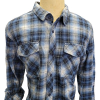 Silver Jeans Co - Men's Plaid Long Roll Tab Sleeve Shirt