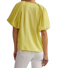 Entro - Fernanda Pleated Bubble Sleeve Top