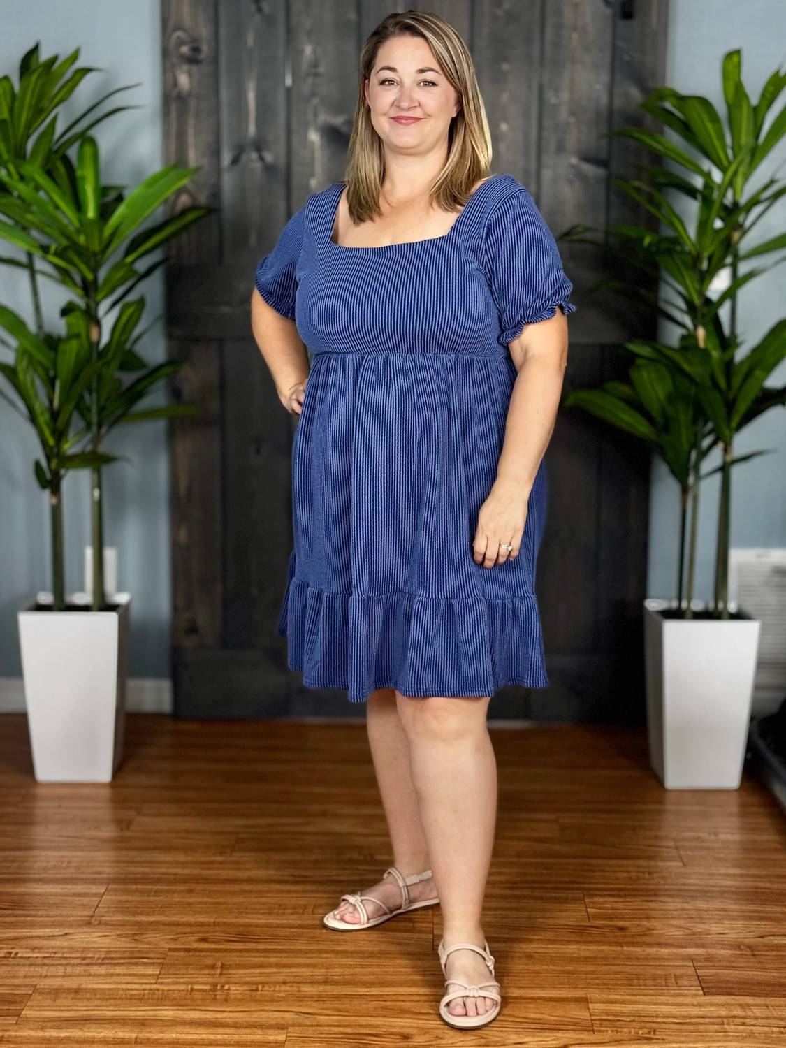 Simply Southern - Radiantly Ribbed Babydoll Midi Dress