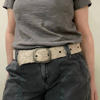Jenny Krauss - Women's Desert Dreams Embroidered Wool Belt