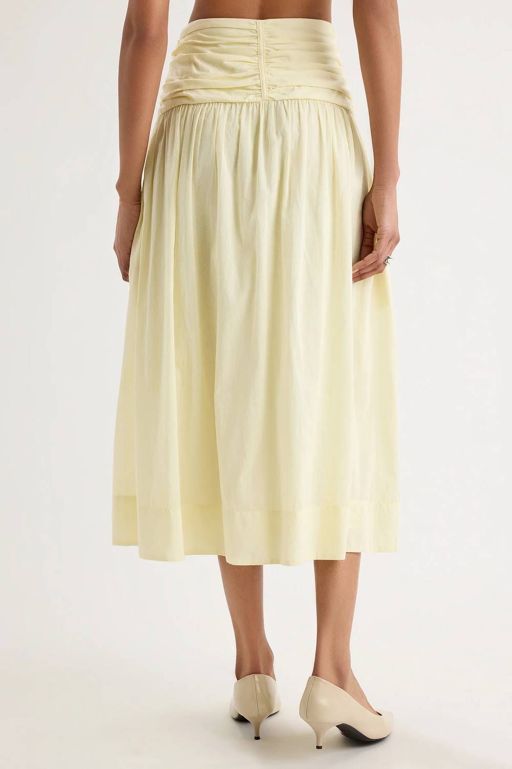 Merlette - Ceniza Ruched Midi Skirt
