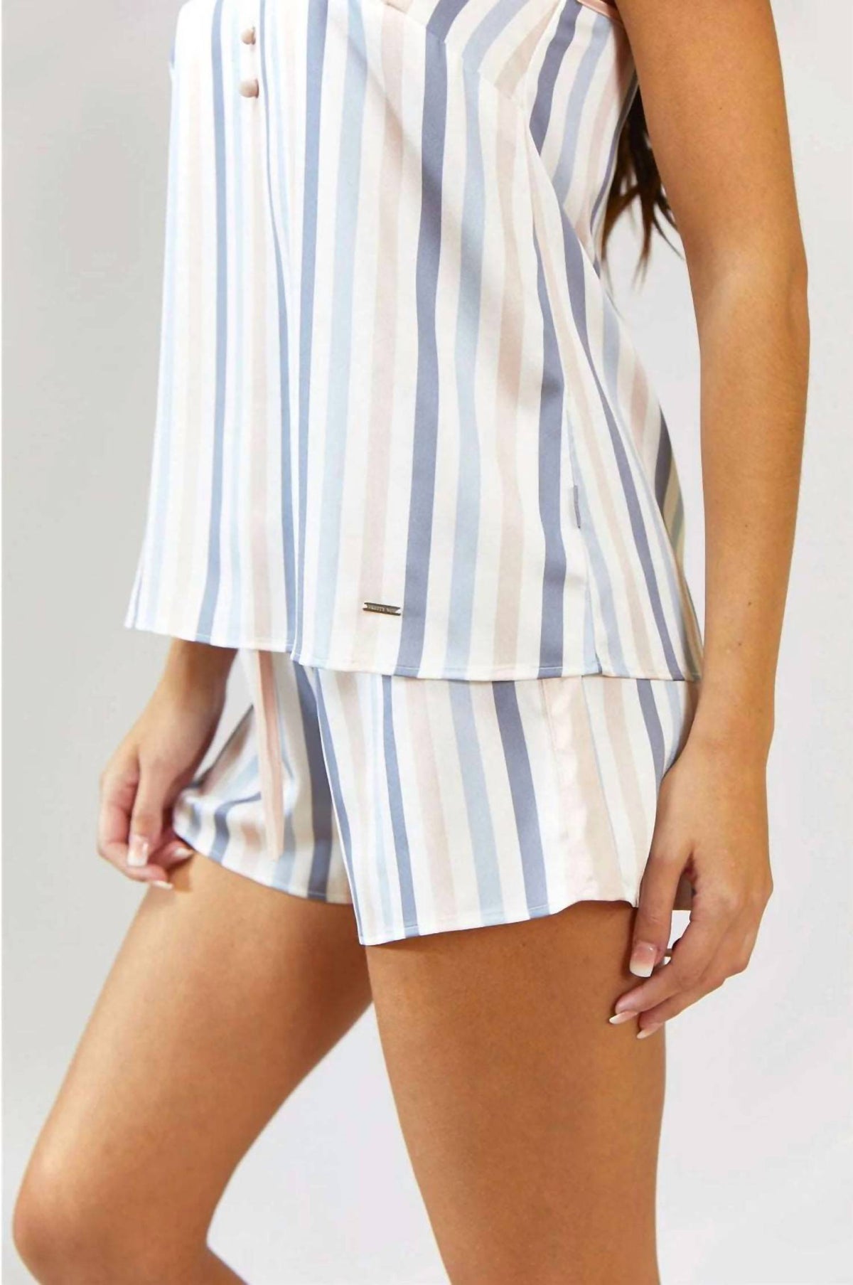 Pretty You London - Candy Striped Pajamas Set