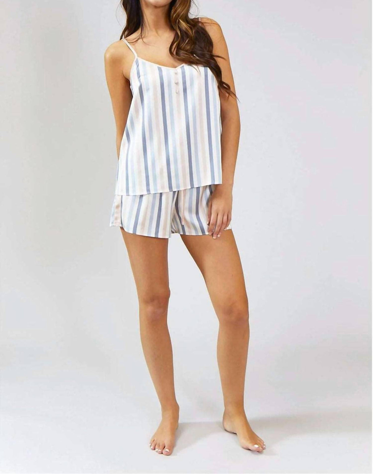 Pretty You London - Candy Striped Pajamas Set