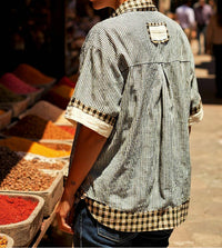 Pol - Print Textured Button Down Shirt
