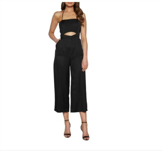 Bardot - Tie Back Cropped Geo Cutout One Piece Jumpsuit