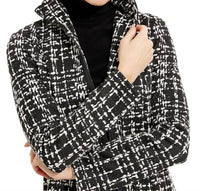 Joseph Ribkoff Plaid Knit A-line Swing Dress in black white - women's dress - view 5
