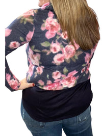 Honeyme - Floral Cowlneck Sweater