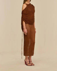 cult gaia Kaya Knit Dress in saddle - women's dress - view 5