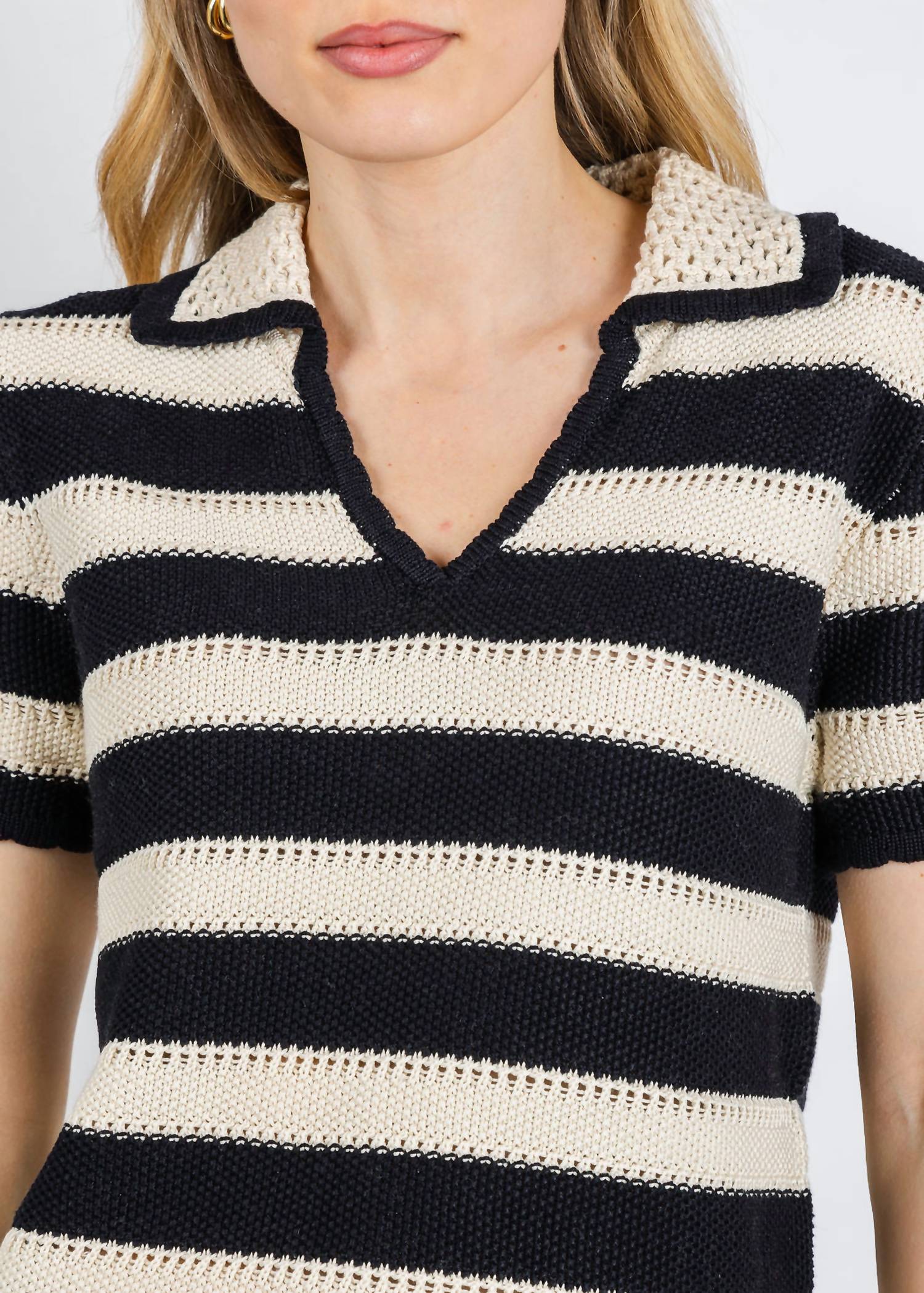 Elliott Lauren - Polo Match Crochet Sweater