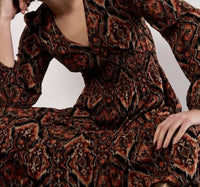 Apricot - Smock Waist Tiered Dress