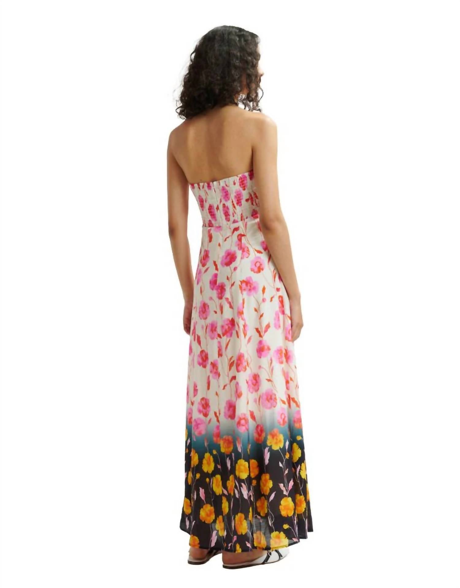 ESSENTIEL ANTWERP Heorgia Strapless Midi Dress in fairy tale - women's dress - detail view