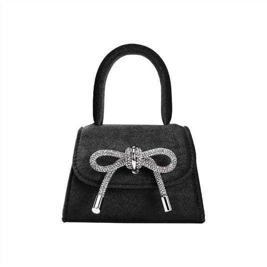 Melie Bianco - Women's Sabrina Mini Velvet Top Handle Bag