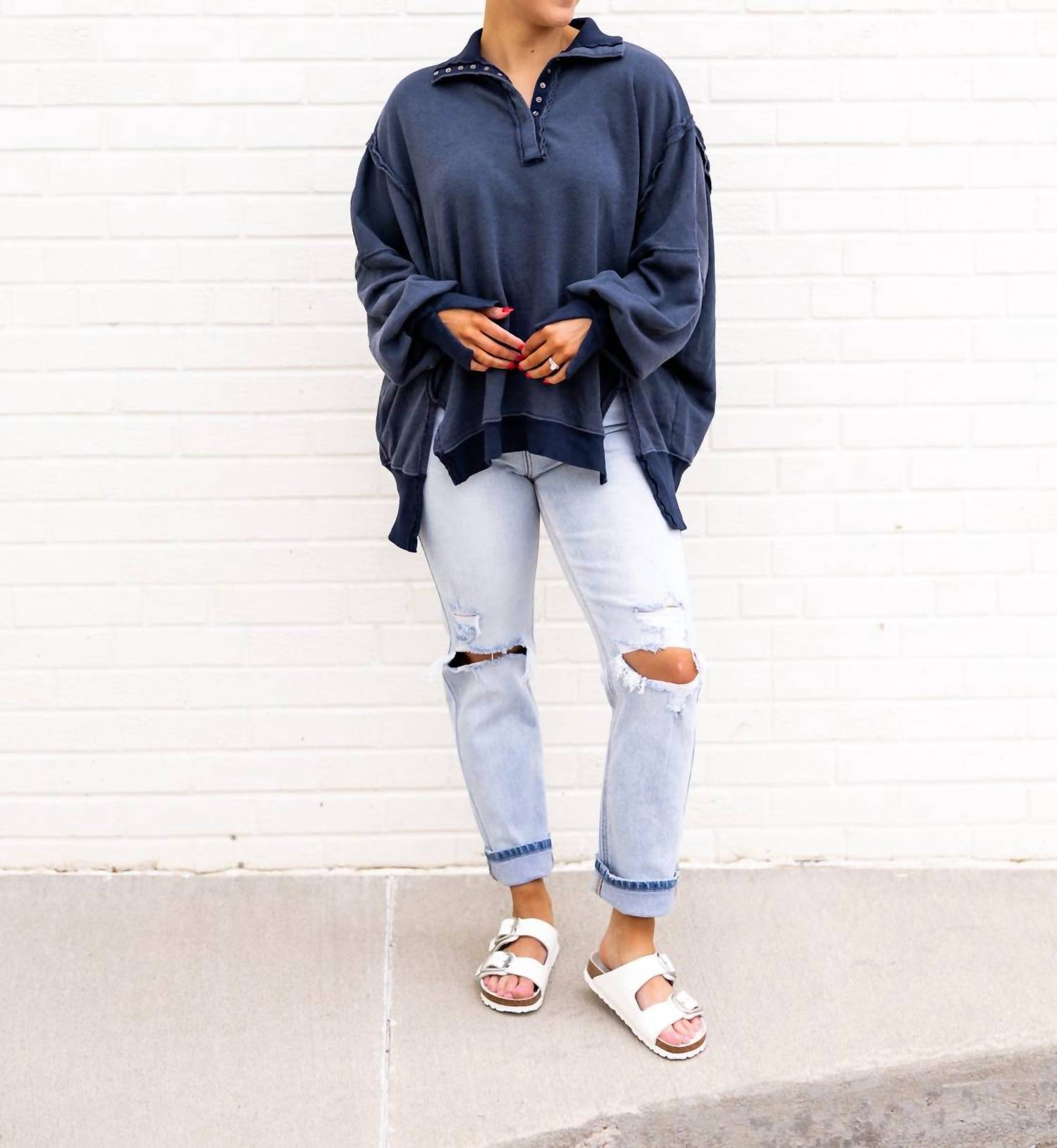 Free People - Camden Henley Sweatshirt