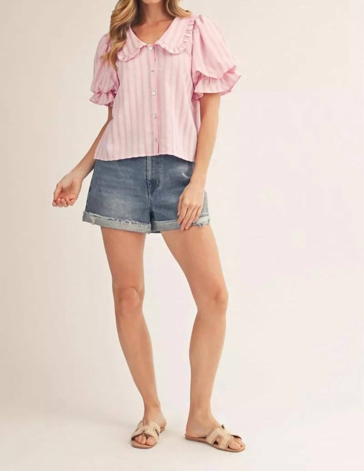 Jodifl - Short Puff Sleeve Top
