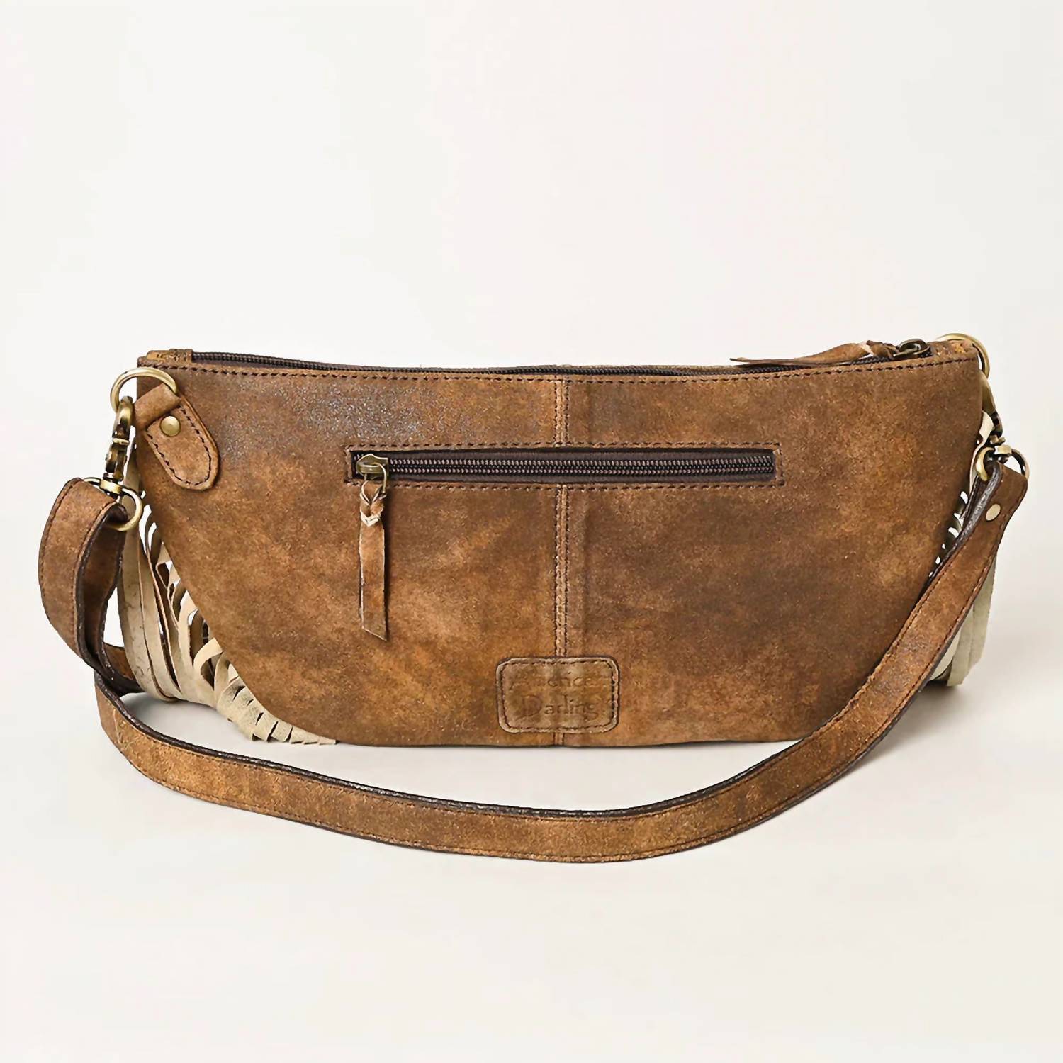 American Darling - Tooled Leather Fringe Crossbody Bag