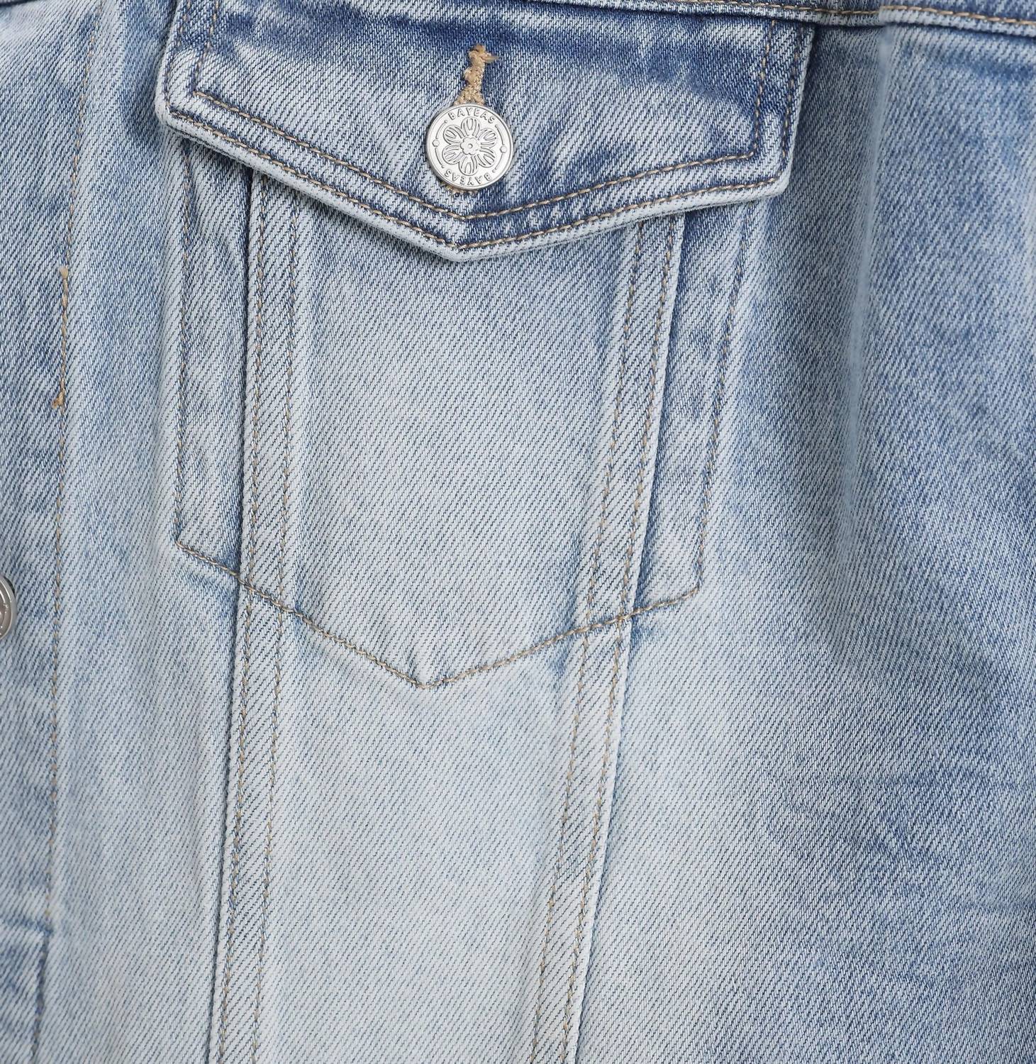 Bayeas - Gaia Eyelet Detail Long Sleeve Denim Jacket