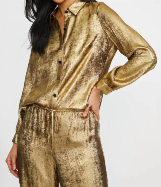 Stellah - Gilded Button Down Shirt
