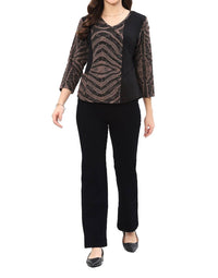 Parsley & Sage - Leta V-neck Button Top