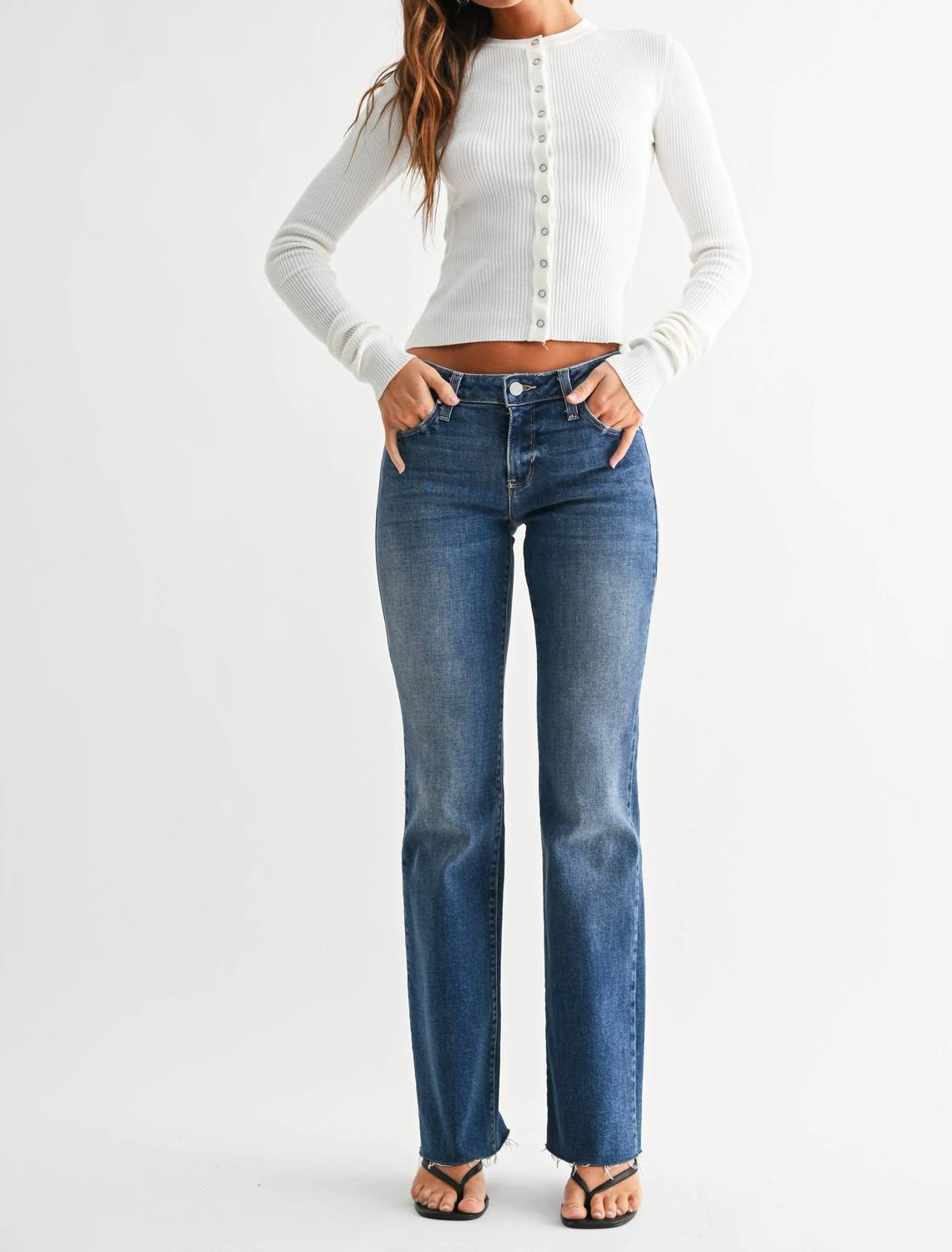 Just Black Denim - Low Rise Bootcut Jeans