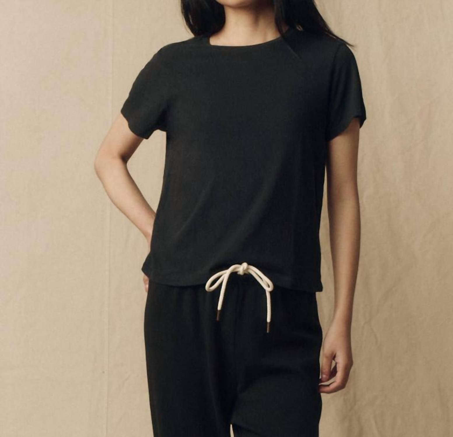 THE GREAT. The Little Tee in almost black - women's t-shirt
