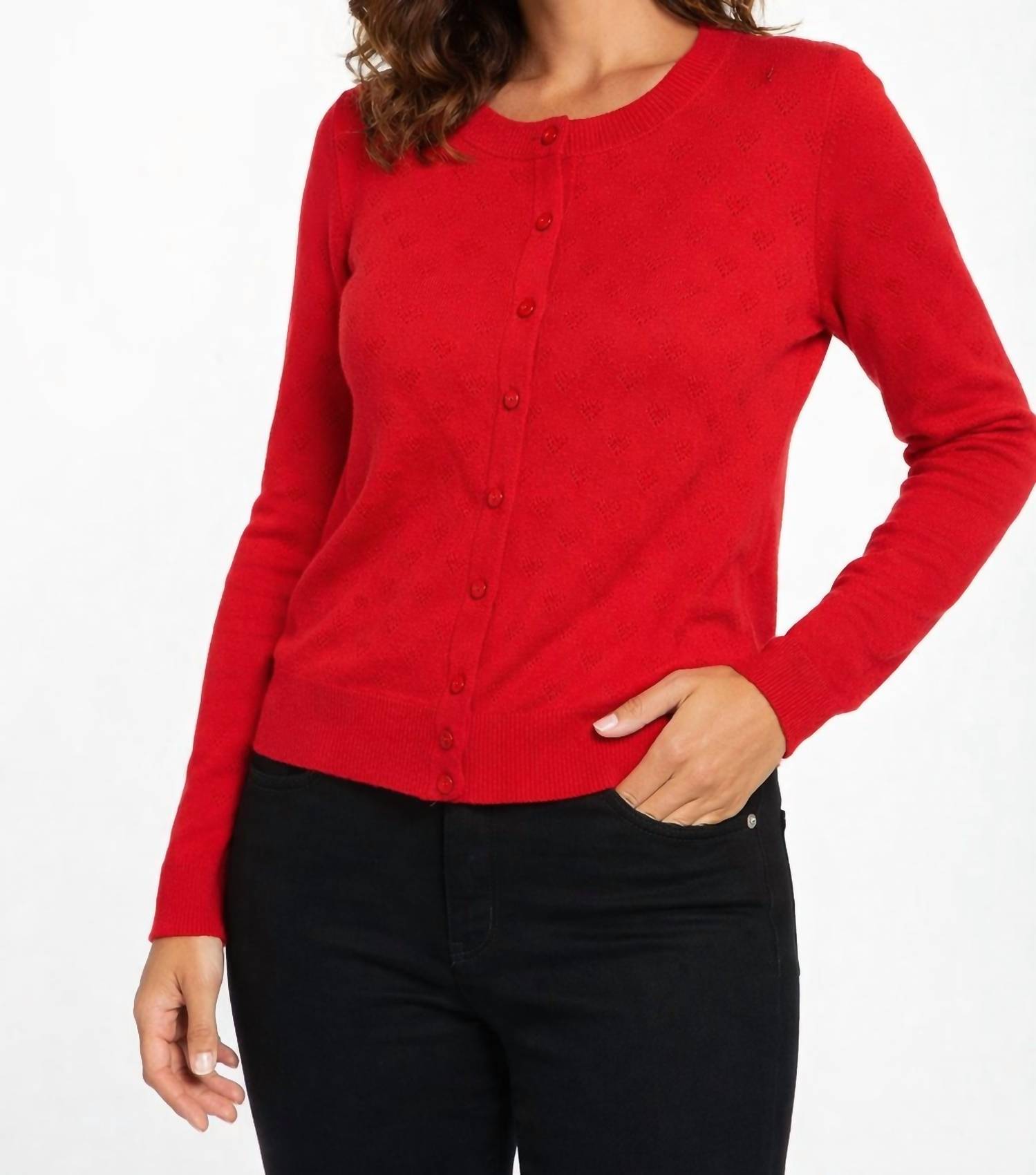 Tribal - BUTTON DOWN FRONT POINTELLE CARDIGAN
