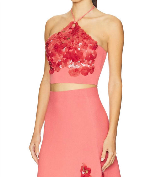 Alexis - Relle Halter Sequin Top