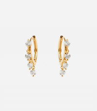 Native Gem - Women's Dangling Crystal Huggie Earrings