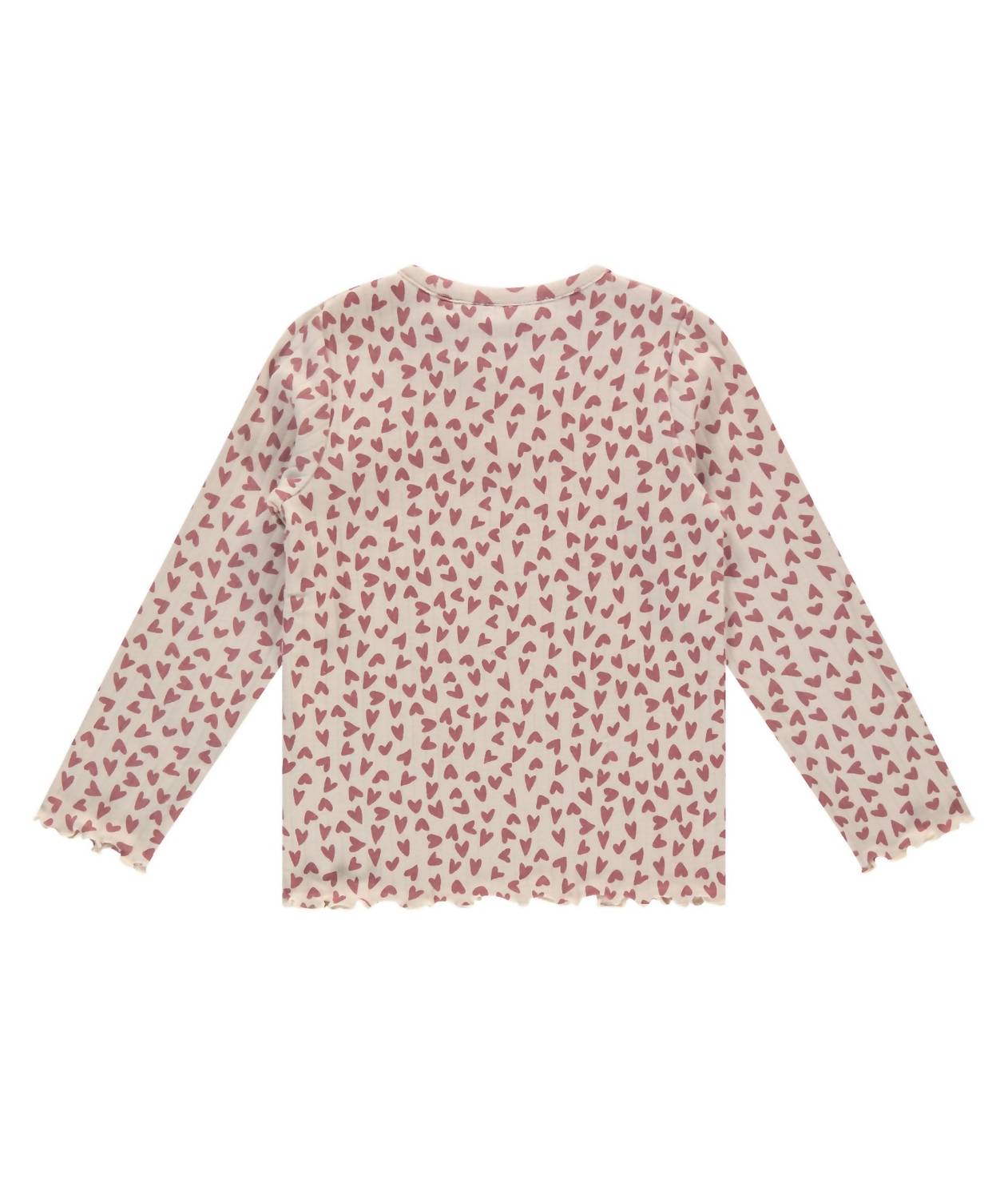 Babyface - Girl's Lettuce Hem Printed Long Sleeves Tee