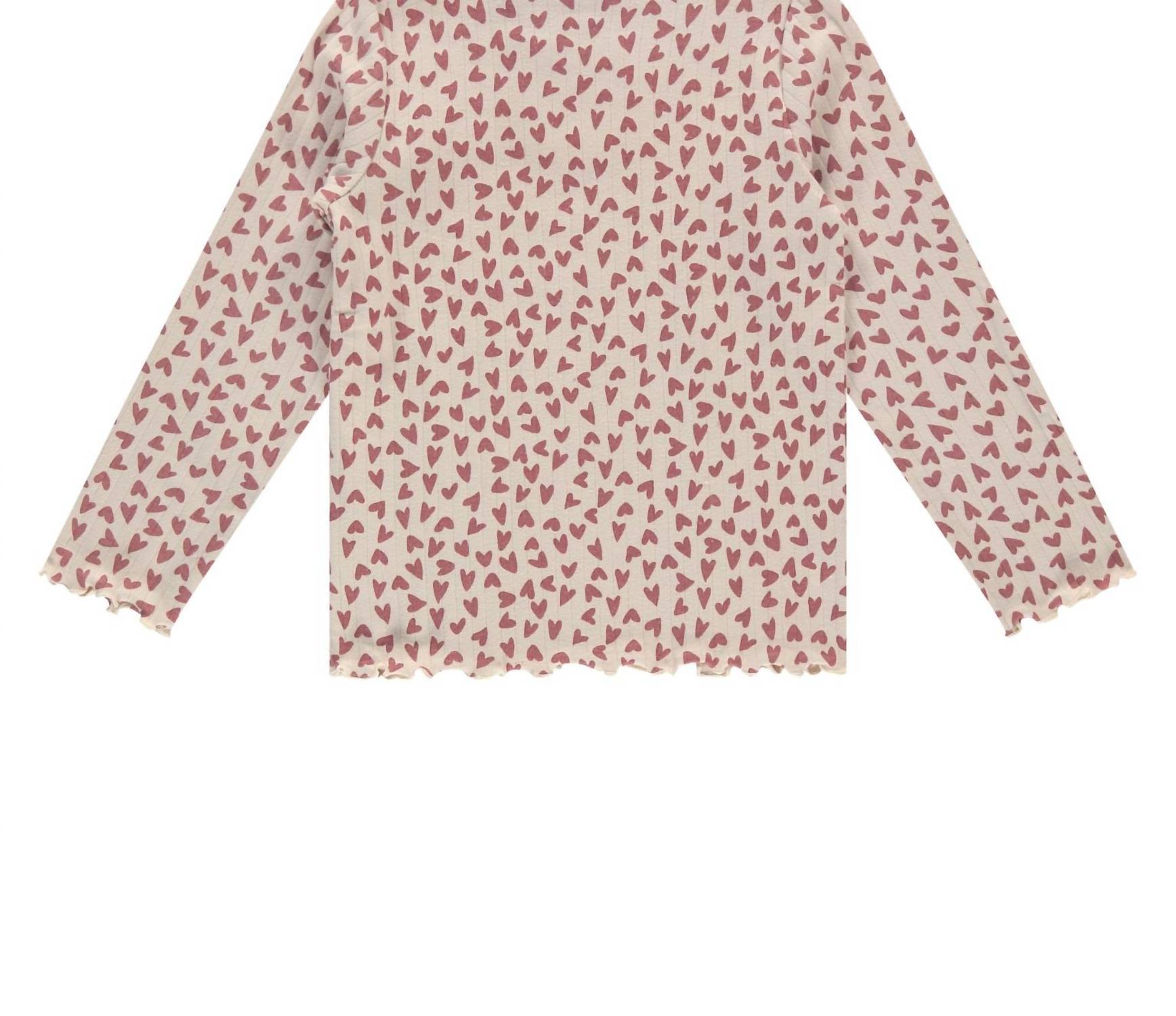 Babyface - Girl's Lettuce Hem Printed Long Sleeves Tee