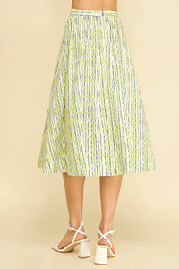 Pinch - Geometric Print A-line Midi Skirt