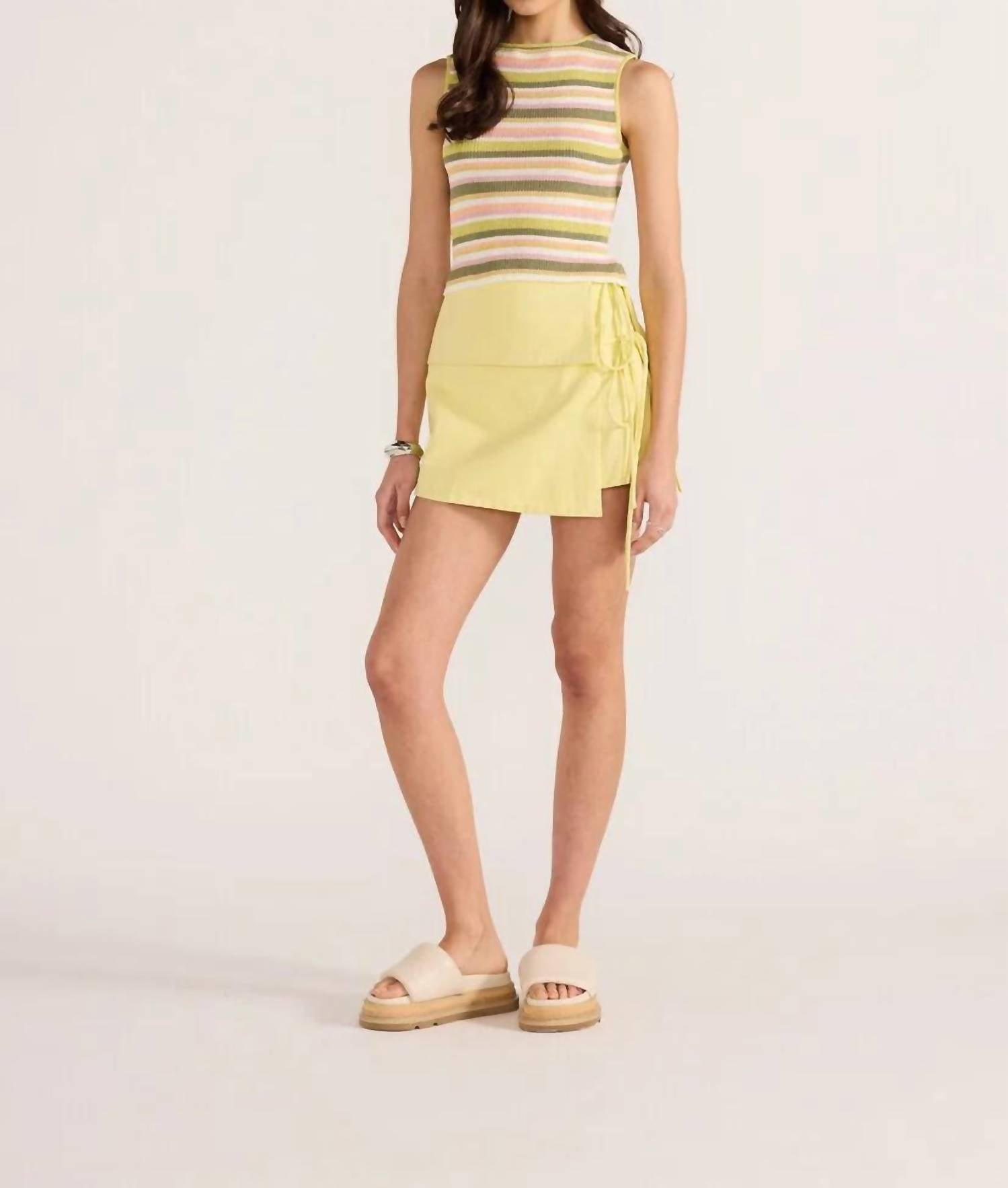 MINKPINK Amelia Knit Stripe Crop Top in multi - women's shirt