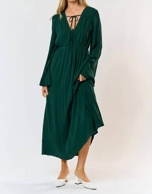 Lalavon - Not Over You Bell Sleeve Maxi Dress