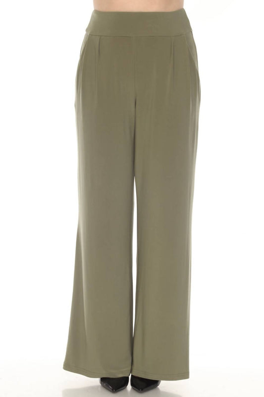 Joseph Ribkoff - High Waist Pleated Wide Leg Pants