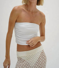Lna - HOLLY RIBBED STRAPLESS TOP