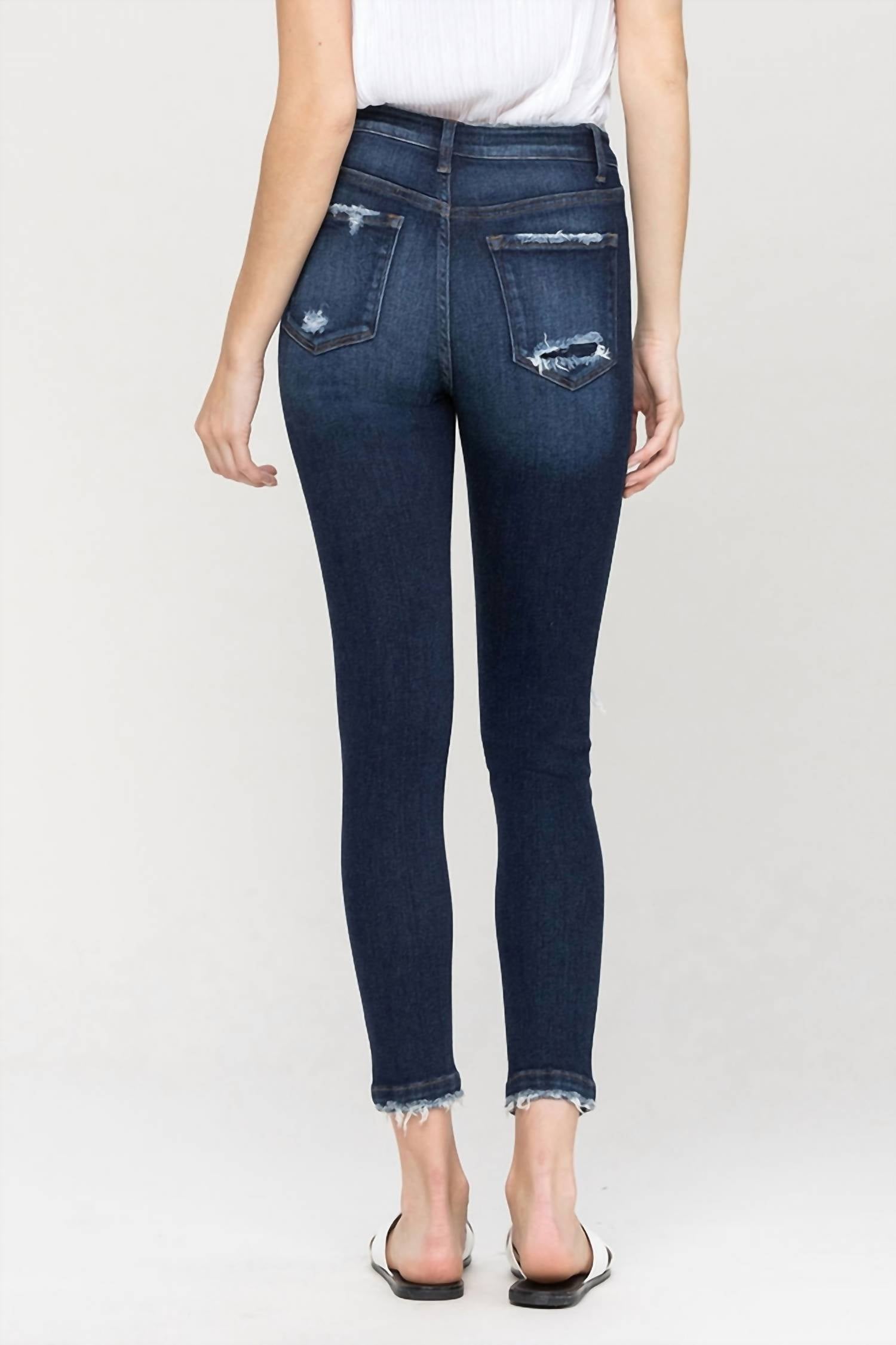 Vervet By Flying Monkey - Haylie High Rise Skinny Distressed Jean