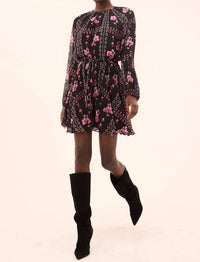 Misa Los Angeles Anthea Mini Dress in midnight lattice 1 - women's dress - view 4