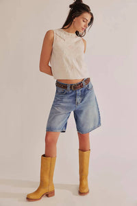 Free People - Montana Mid-rise Relaxed Bermuda Fit Short