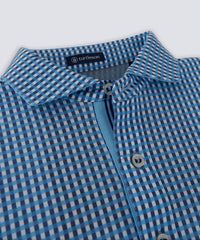 Turtleson - Men's Hayden Gingham Diamond Knit Polo Shirt
