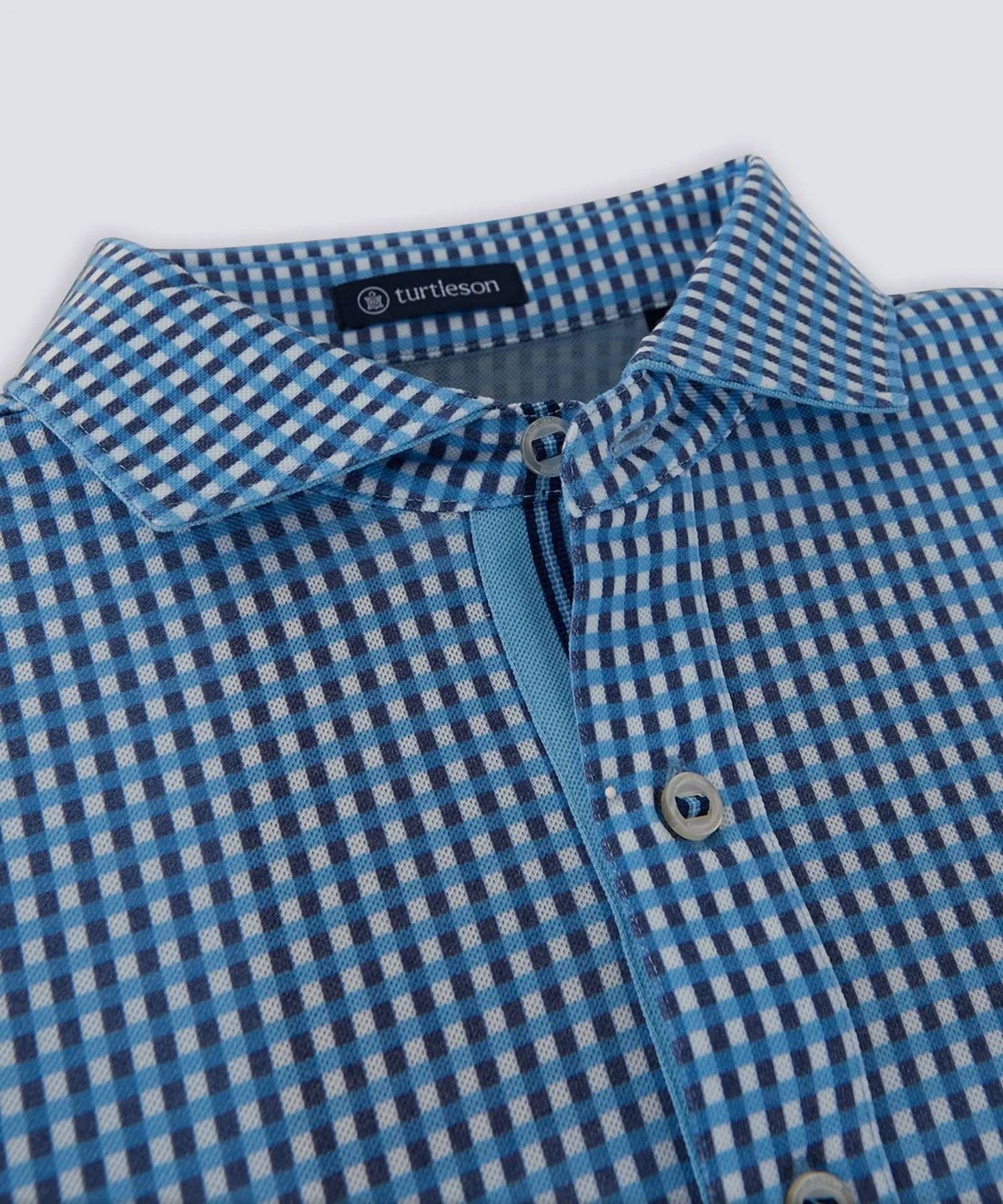 Turtleson - Men's Hayden Gingham Diamond Knit Polo Shirt