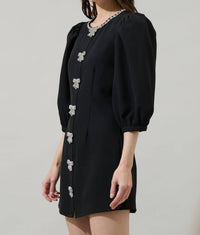 SUGARLIPS Jackie Mini Dress in black - women's dress - alternate view