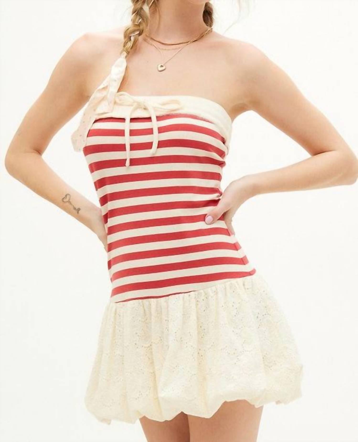 Illa Illa - Americana Terry & Eyelet Bubble Dress