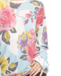 Papillon - Lightweight Floral Oversized Sweatshirt