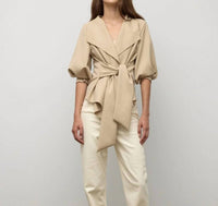 Iris Setlakwe - Women's Raw Edge Belted Jacket