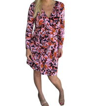 Veronica M Knot Stretch Dress in pink multi - women's dress - detail view